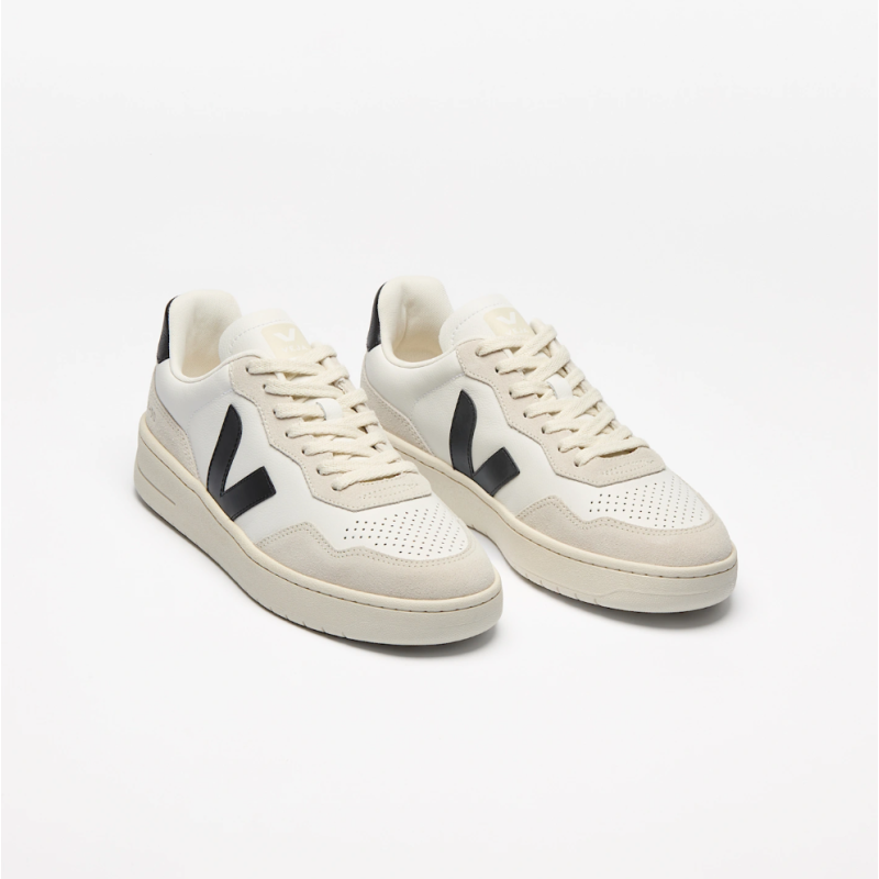 VEJA V-90 O.T. Leather White Black | Sketba
