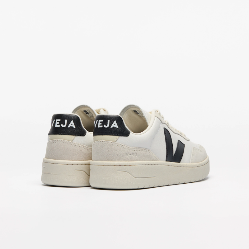 VEJA V-90 O.T. Leather White Black | Sketba